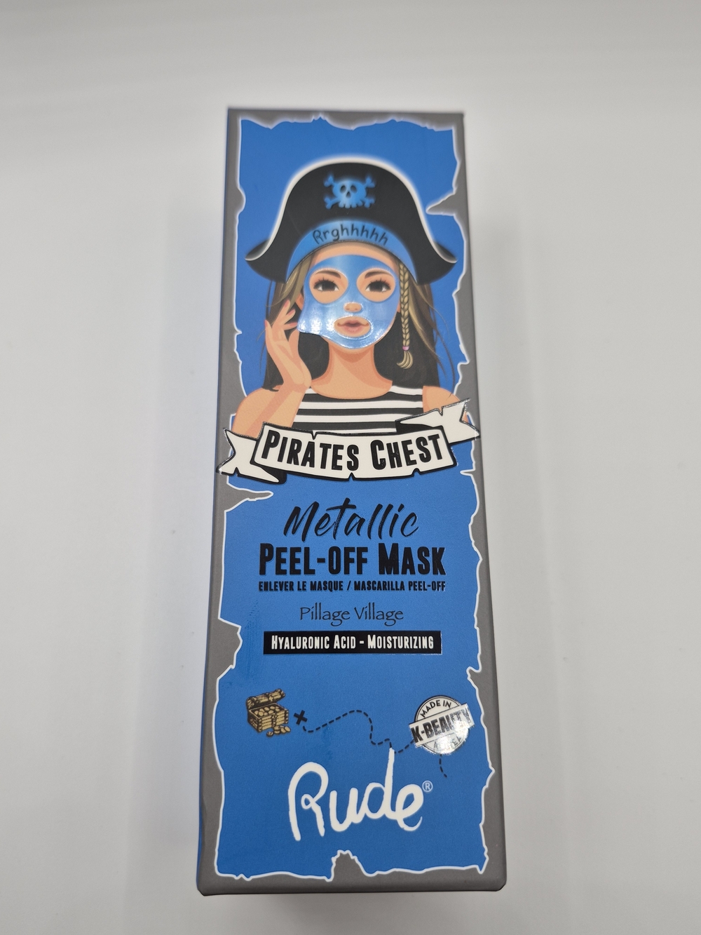 Rude Pirates Chest Metallic Peel-Off Mask - Blue